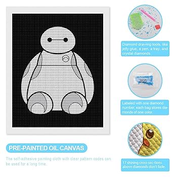 Amazon.co.jp: ダイアモンドビーズ絵画 ベイマックス 5D